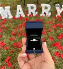 Marriage proposal with a diamond ring