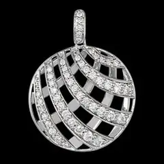 Lattice diamond pendant